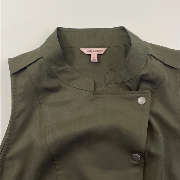 Juicy Couture Olive Green Military Utility Best Women’s Sz S - Picture 2 of 6